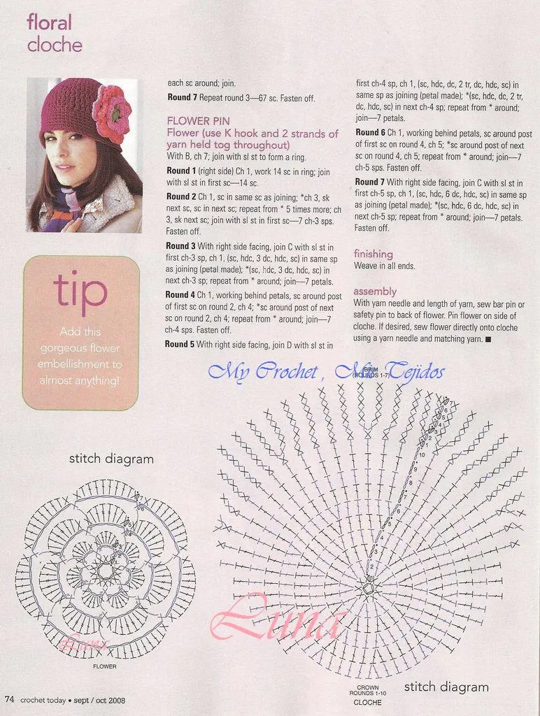 Un Poquito de Todo: patron gorro crochet
