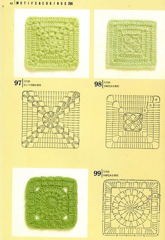 Un Poquito de Todo: mas patrones de granny square, crochet