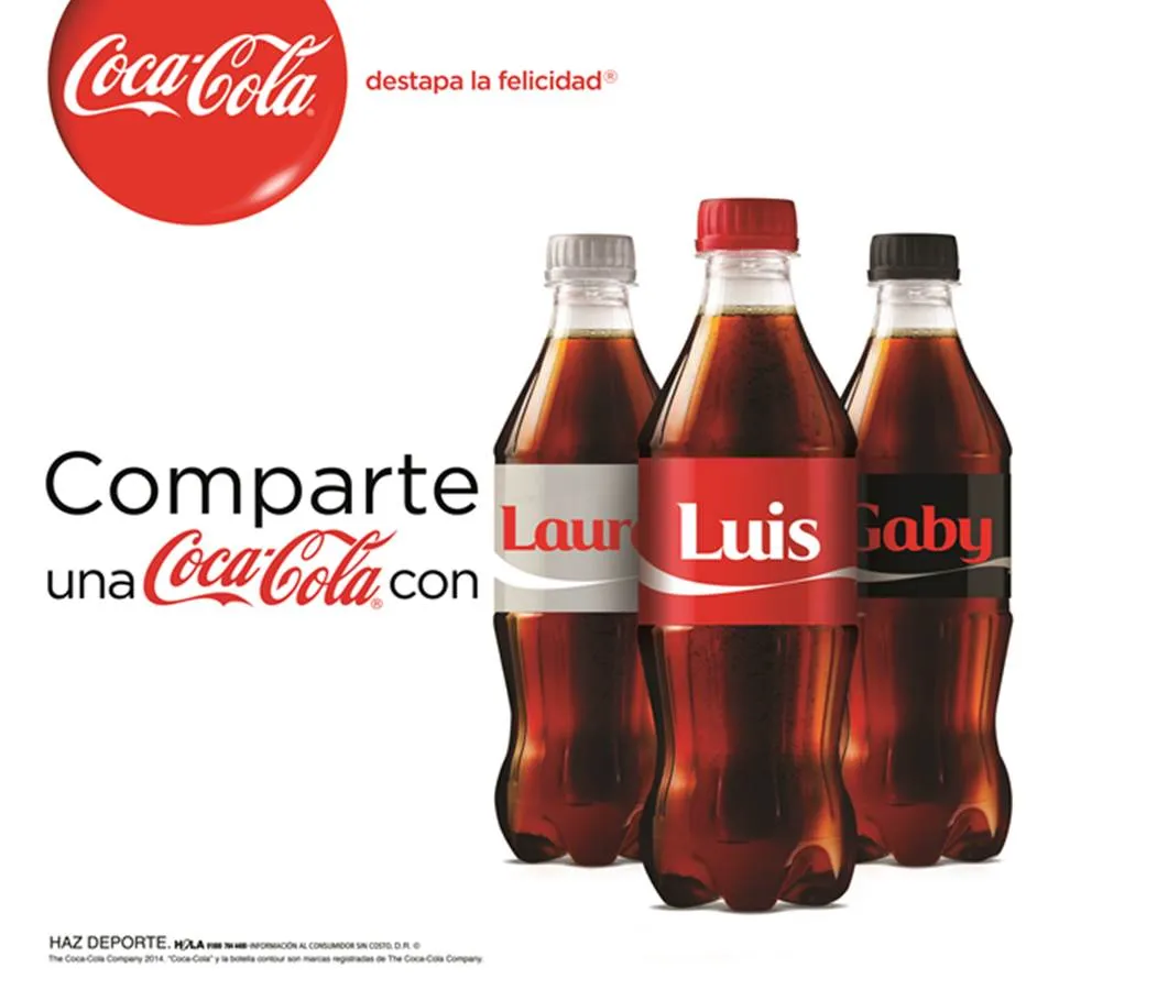 ¿Por qué tu Coca-Cola trae un nombre? | ActitudFEM. Comparte una Coca-Cola con Laura, Luis, Gaby. ¿Por qué tu Coca-Cola trae un nombre? | ActitudFEM. Comparte una Coca-Cola con Laura, Luis, Gaby.
