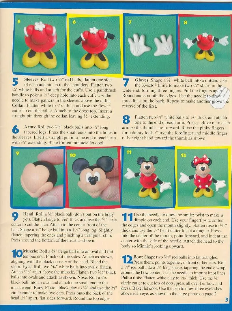Minnie paso a paso en porcelana fria - Imagui