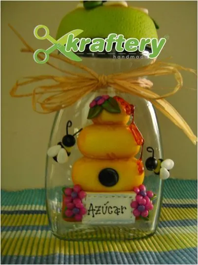 Frasco reciclado decorado con porcelana fría | Home Decor ... Frasco reciclado decorado con porcelana fría | Home Decor ...