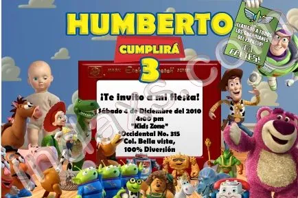 porfavor ayudenme logo e invitacion toy story