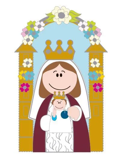 Virgencitas en dibujos animados on Pinterest | Virgen De Guadalupe ...
