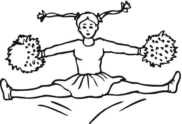 Cheerleader barbie Colouring Pages