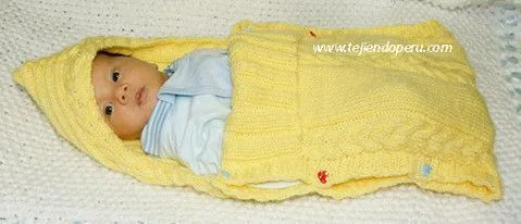 porta bebe en dos agujas | Knitting | Pinterest | Bebe, Tejido and ...