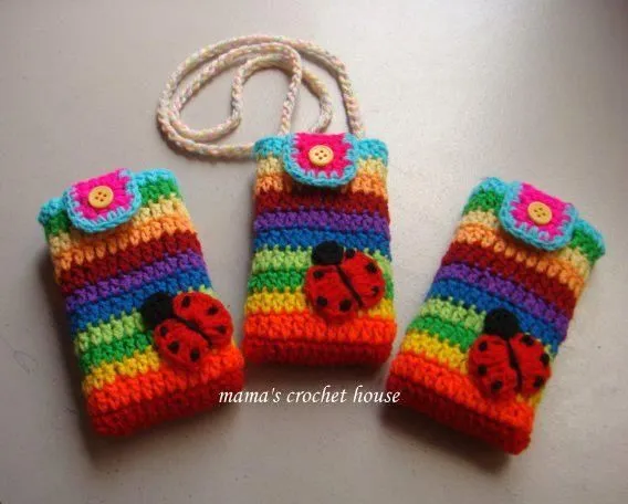 porta celular | CROCHET BOLSOS Y CARTERAS | Pinterest