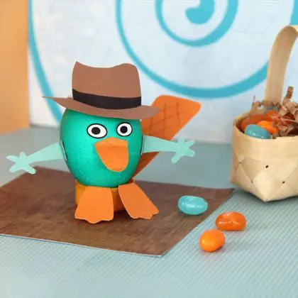 Como hacer un porta huevo de pascua de Perry el ornitorrinco ...