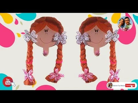 Porta moños, cara de muñeca en Country MDF - YouTube