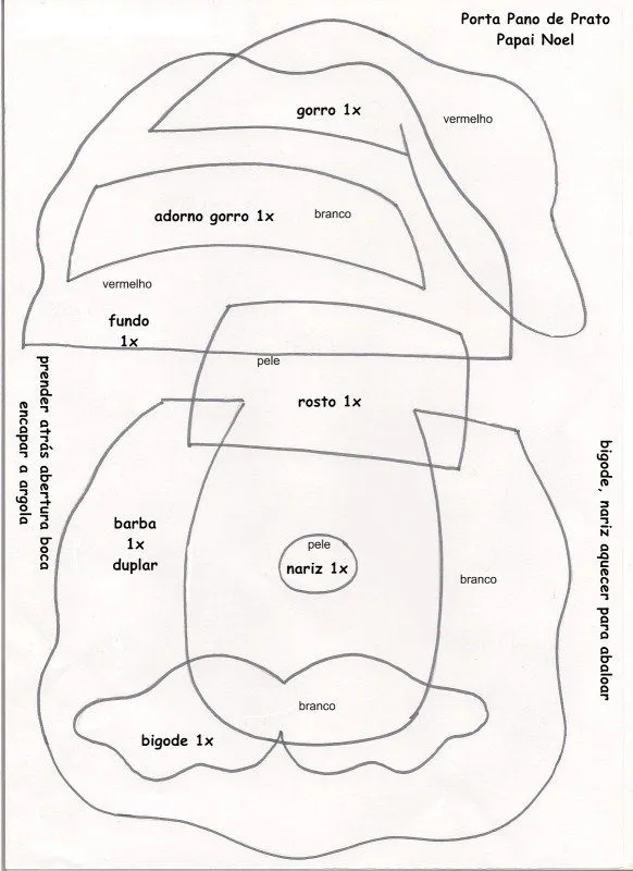 Porta paño de cocina Papa Noel - Todo en Goma Eva Porta paño de cocina Papa Noel - Todo en Goma Eva