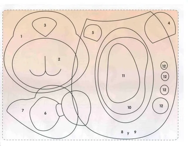 Porta retrato Cariñoso oso - Todo en Goma Eva Porta retrato Cariñoso oso - Todo en Goma Eva