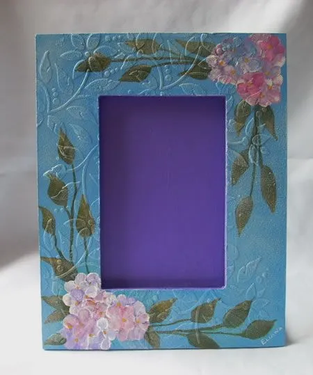 Porta retrato con dibujo de flores — Comprar Porta retrato con ...