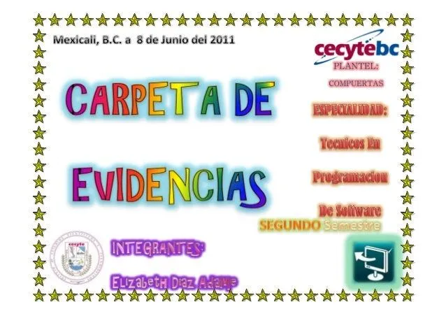 Portada carpeta de evidencias software 2 do grado