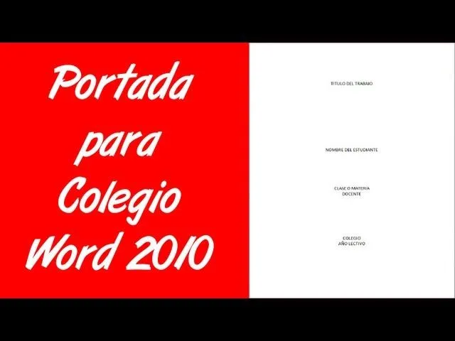 Como hacer una portada para un trabajo escrito de colegio en word ... Como hacer una portada para un trabajo escrito de colegio en word ...