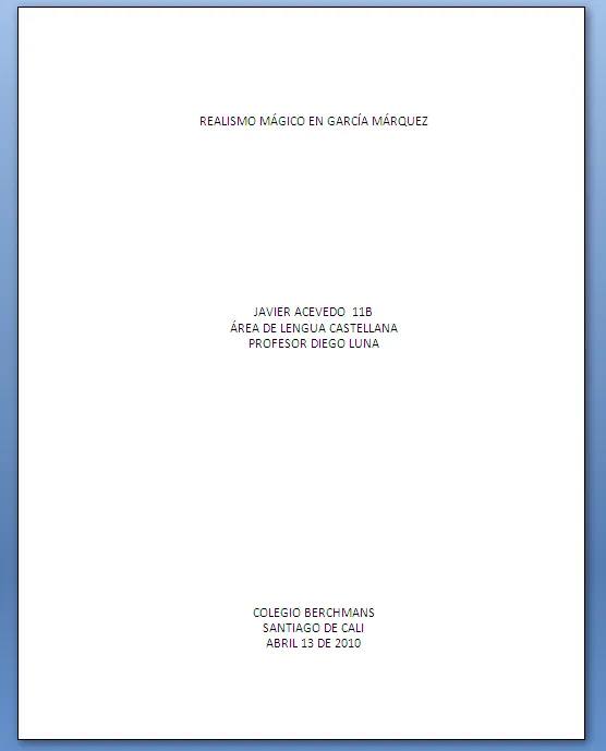 Una portada para un trabajo escrito - Imagui Una portada para un trabajo escrito - Imagui