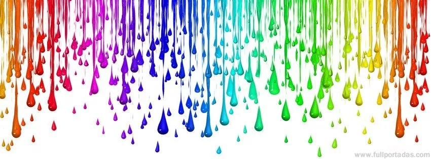 Portada para facebook de Gotas coloridas