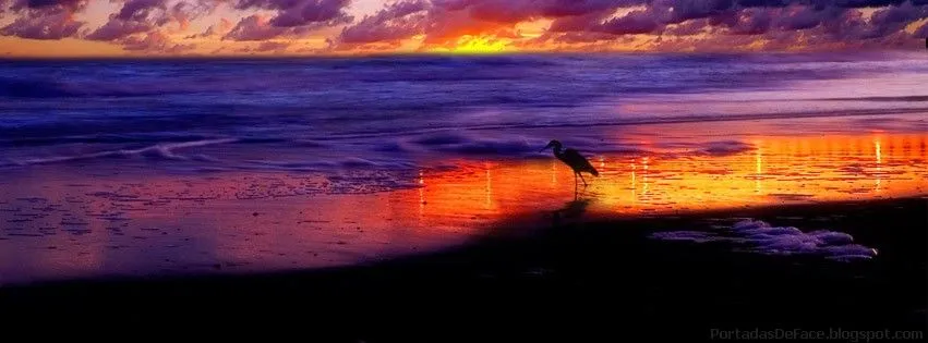 Portada para Facebook de Puesta de Sol en la playa | Portadas para ...
