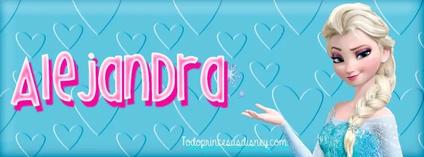 Portada de Frozen con nombre Alejandra | Princesas Disney