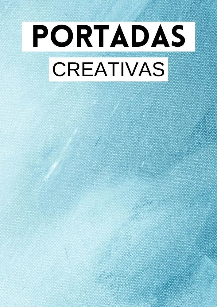 Portada para Word azul con textura de lienzo - Portadas Creativas