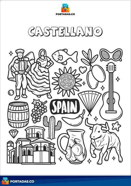 Portadas para Colorear ➡️ Plantillas para Niños Portadas para Colorear ➡️ Plantillas para Niños