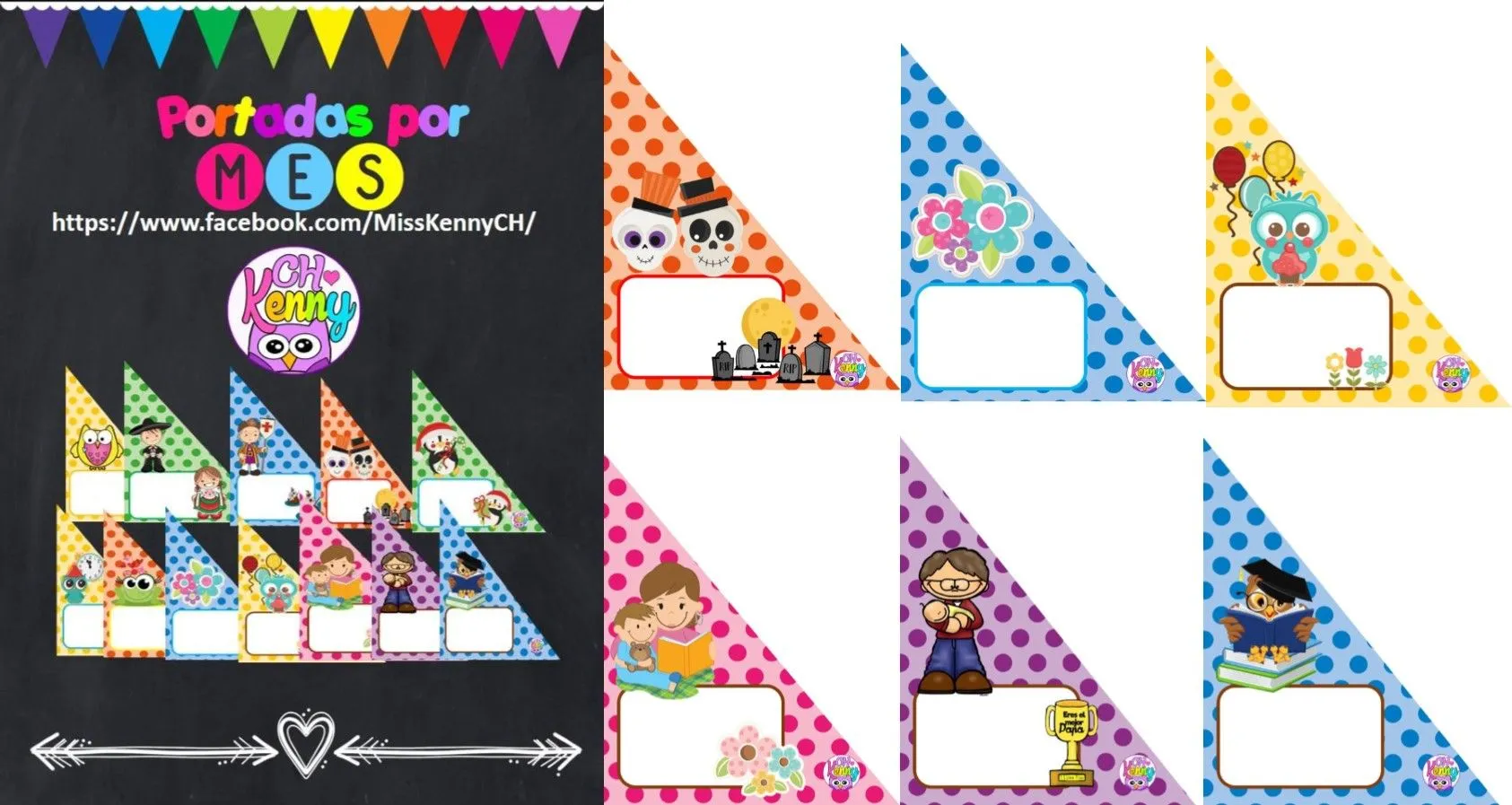 Portadas con diseños de cada mes para decorar carpetas | Material Educativo Portadas con diseños de cada mes para decorar carpetas | Material Educativo