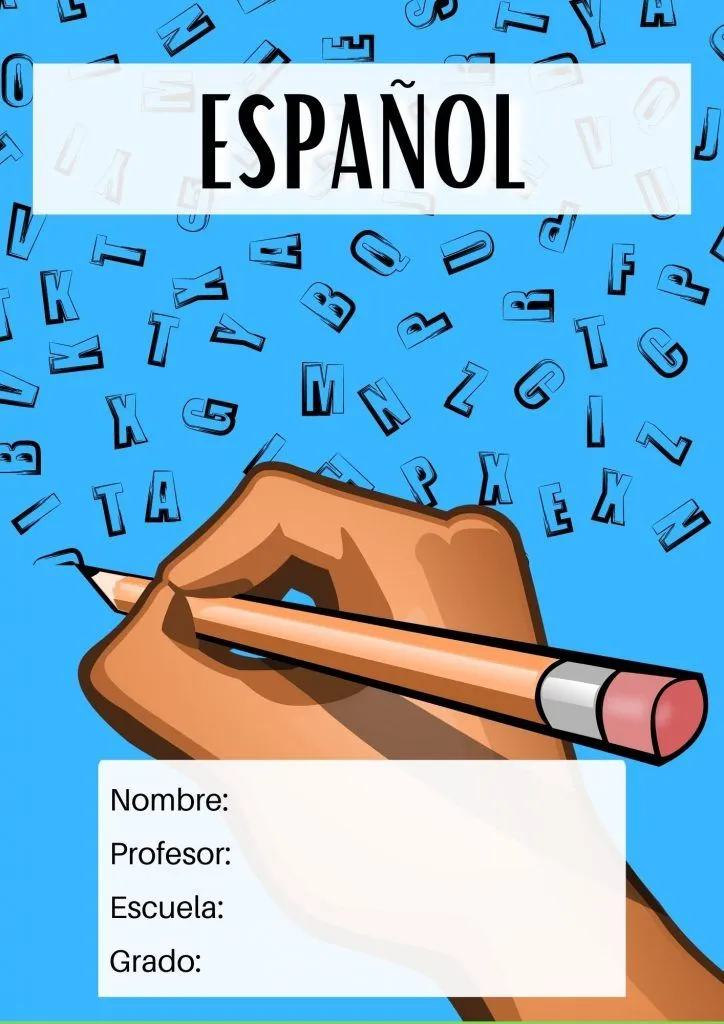 Portadas de español fáciles y bonitas: ideas, dibujos, diseños de carátulas - Portadas Creativas Portadas de español fáciles y bonitas: ideas, dibujos, diseños de carátulas - Portadas Creativas