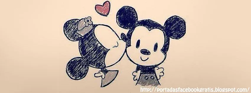 Portada para FaceBook de amor Mickey Mouse - Imagui