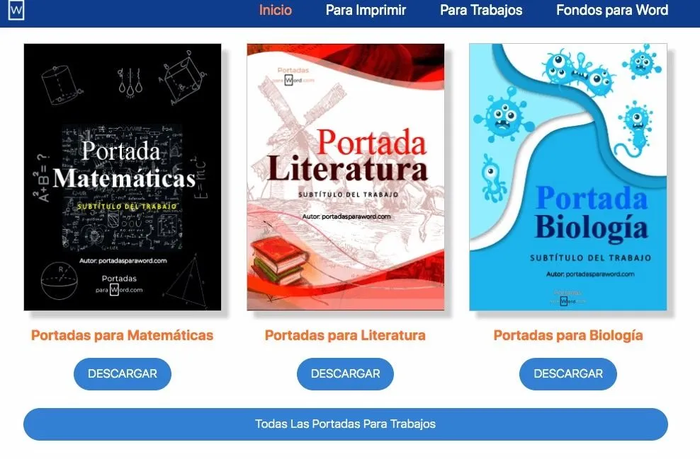 Portadas para Word profesionales - EMPRESASYPRODUCTOS.COM