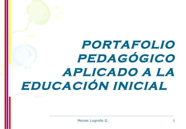 El portafolio en la educación inicial