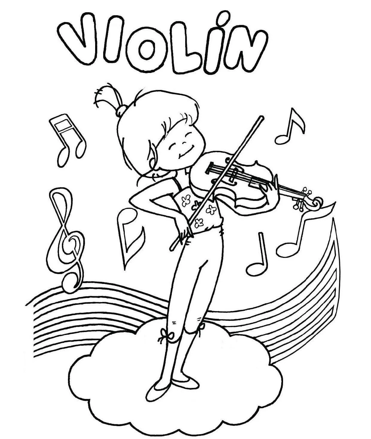 Dibujos de violin para colorear - Imagui