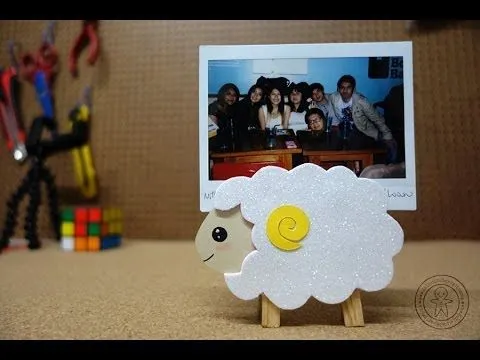 Portafoto oveja / DIY - Manualidades - YouTube Portafoto oveja / DIY - Manualidades - YouTube