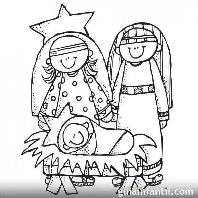 Portal de Belén. Dibujo navideño para pintar - Dibujos de Belén de ... Portal de Belén. Dibujo navideño para pintar - Dibujos de Belén de ...