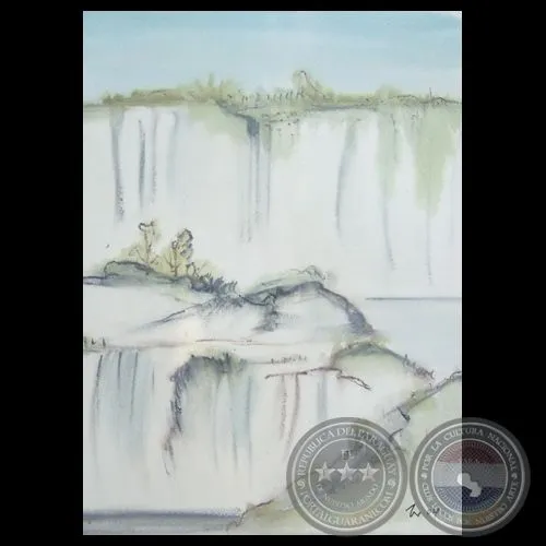 Portal Guaraní - CATARATAS DE IGUAZÚ - Acuarela de FRED BRAUNER