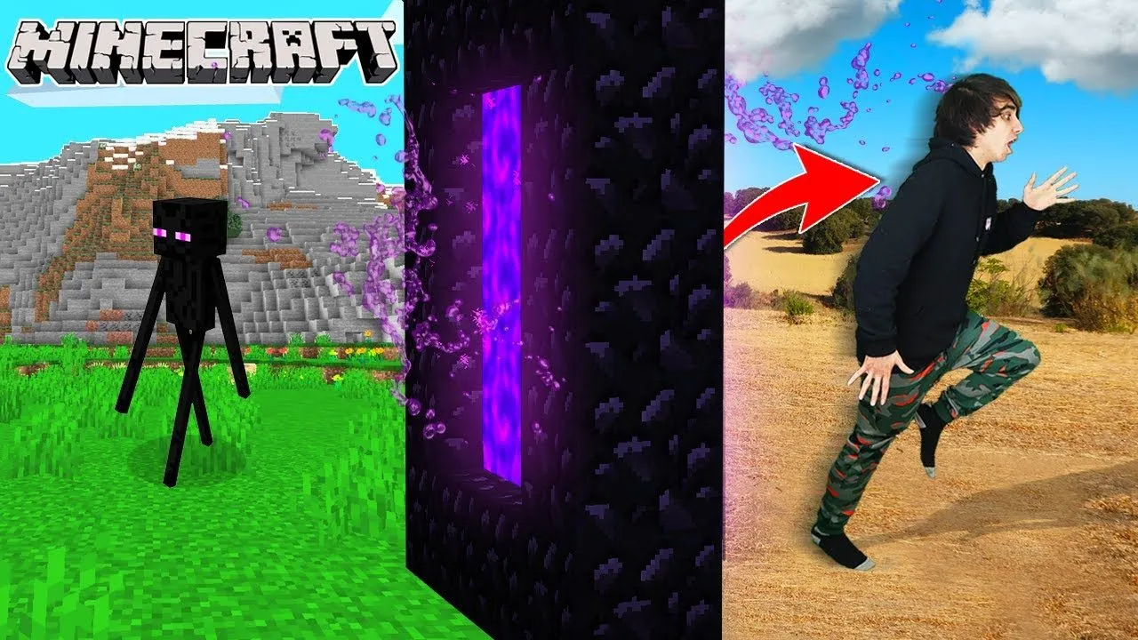 COMO HACER UN PORTAL de MINECRAFT A LA VIDA REAL 