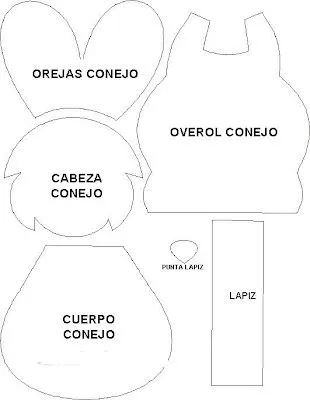 Moldes para hacer un conejo de fomi - Imagui Moldes para hacer un conejo de fomi - Imagui