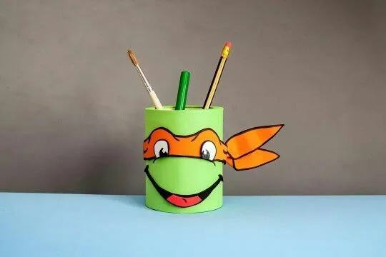 Portalapiz Tortuga Ninja Michelangelo en goma eva foamy ...