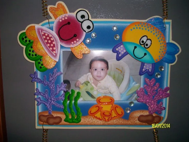 Portaretrato Colgante Acuario | Gomma crepla - goma eva - foami ...