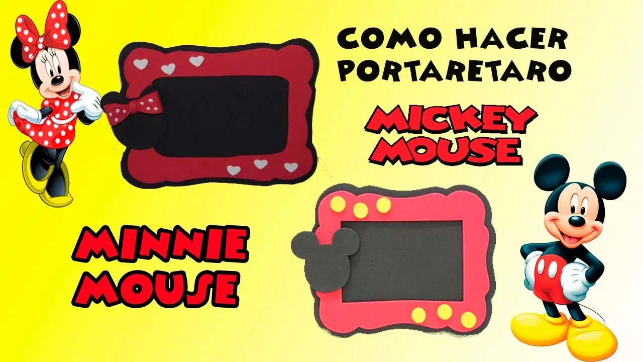 COMO HACER PORTARETRATO DE FOAMI FACIL/MINNIE YMICKEY MOUSE - YouTube COMO HACER PORTARETRATO DE FOAMI FACIL/MINNIE YMICKEY MOUSE - YouTube