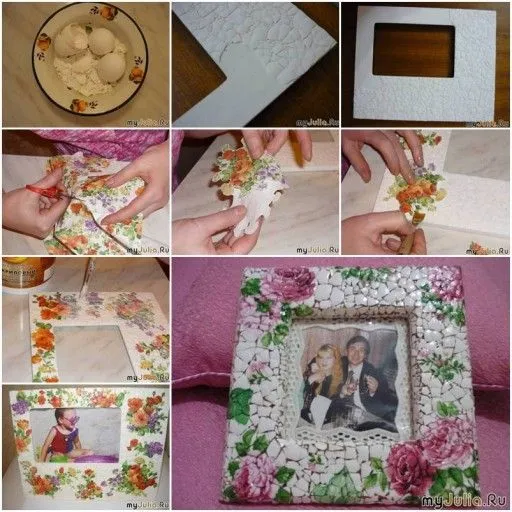 Portarretratos DIY 14 fáciles ideas ♥ - Telares & Manualidades Portarretratos DIY 14 fáciles ideas ♥ - Telares & Manualidades
