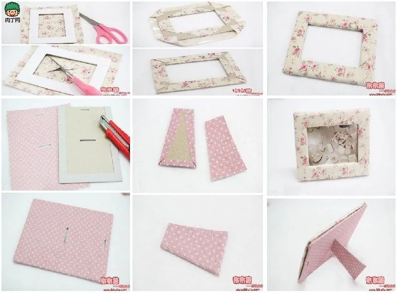 Portarretratos DIY 14 fáciles ideas ♥ - Telares & Manualidades Portarretratos DIY 14 fáciles ideas ♥ - Telares & Manualidades