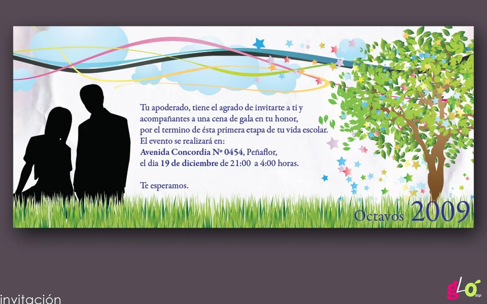 Invitación a Cena Graduación 8vo básico