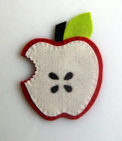 Posavasos originales en forma de manzana en Manualidades con fieltro Posavasos originales en forma de manzana en Manualidades con fieltro