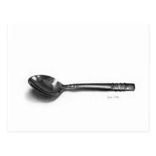 Postal del dibujo de lápiz de la cuchara de Zazzle. Postal del dibujo de lápiz de la cuchara de Zazzle.