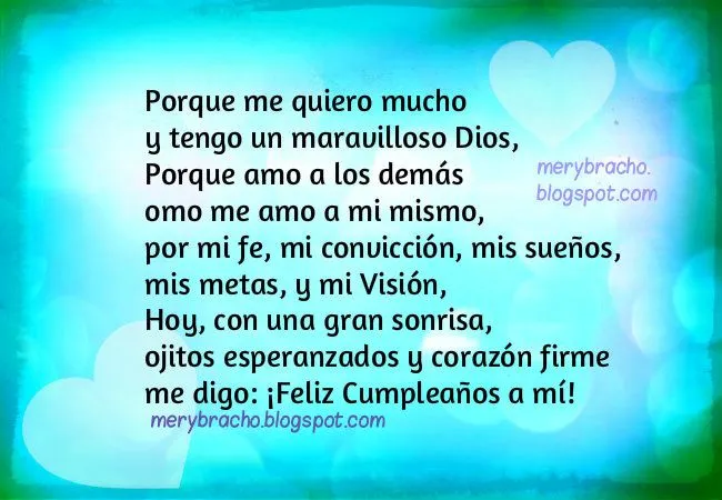 Postal Feliz Cumpleaños a mí | Entre Poemas y Vivencias Postal Feliz Cumpleaños a mí | Entre Poemas y Vivencias