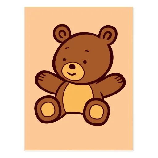 Postal linda del oso de peluche del dibujo animado | Zazzle Postal linda del oso de peluche del dibujo animado | Zazzle