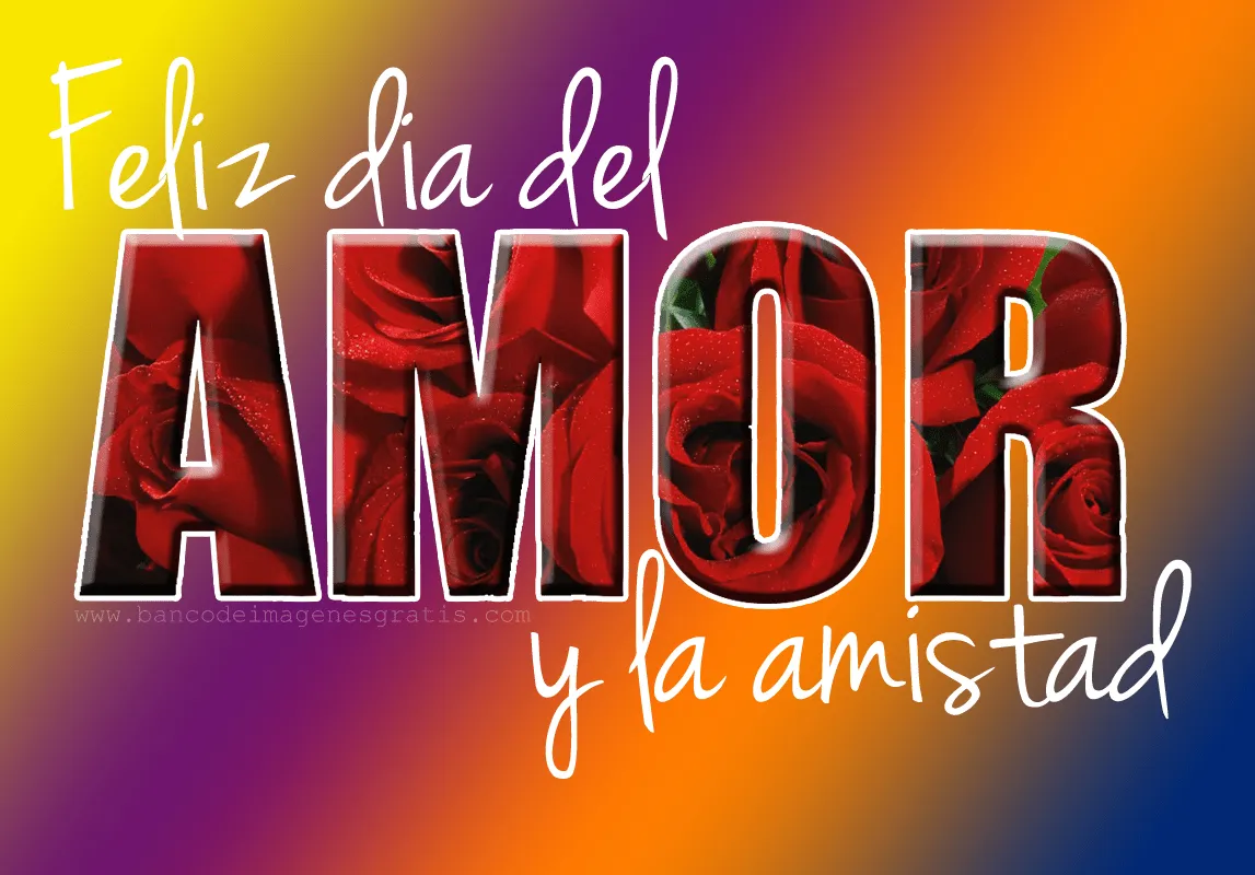 Postal con mensaje "Feliz Día del Amor y la Amistad" | Banco de ... Postal con mensaje "Feliz Día del Amor y la Amistad" | Banco de ...