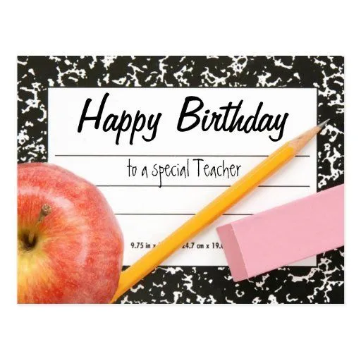 Postal del profesor del feliz cumpleaños de Zazzle. Postal del profesor del feliz cumpleaños de Zazzle.