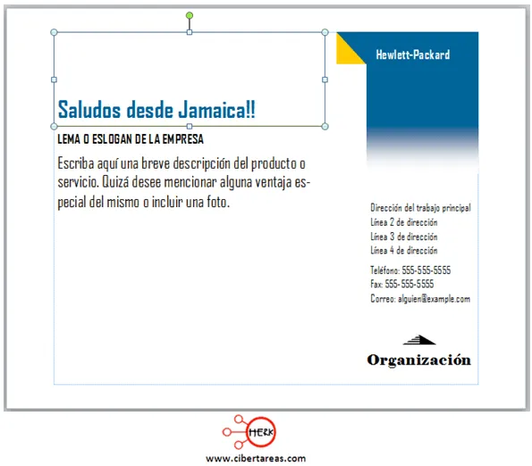 Como hacer una postal – Publisher 2010 | CiberTareas