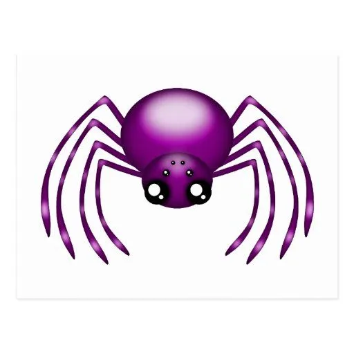 Postal púrpura de la araña del dibujo animado | Zazzle Postal púrpura de la araña del dibujo animado | Zazzle
