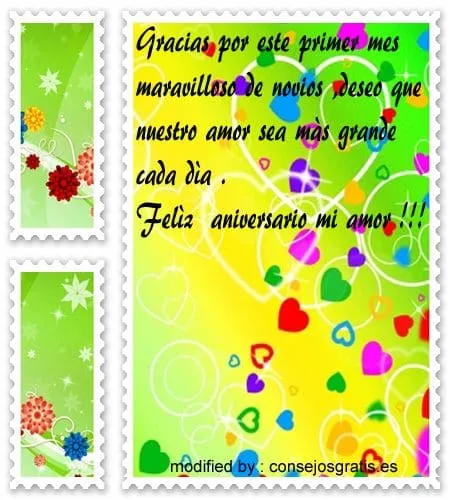Postales bonitas con frases por primer mes de novios | Mensajes y ... Postales bonitas con frases por primer mes de novios | Mensajes y ...