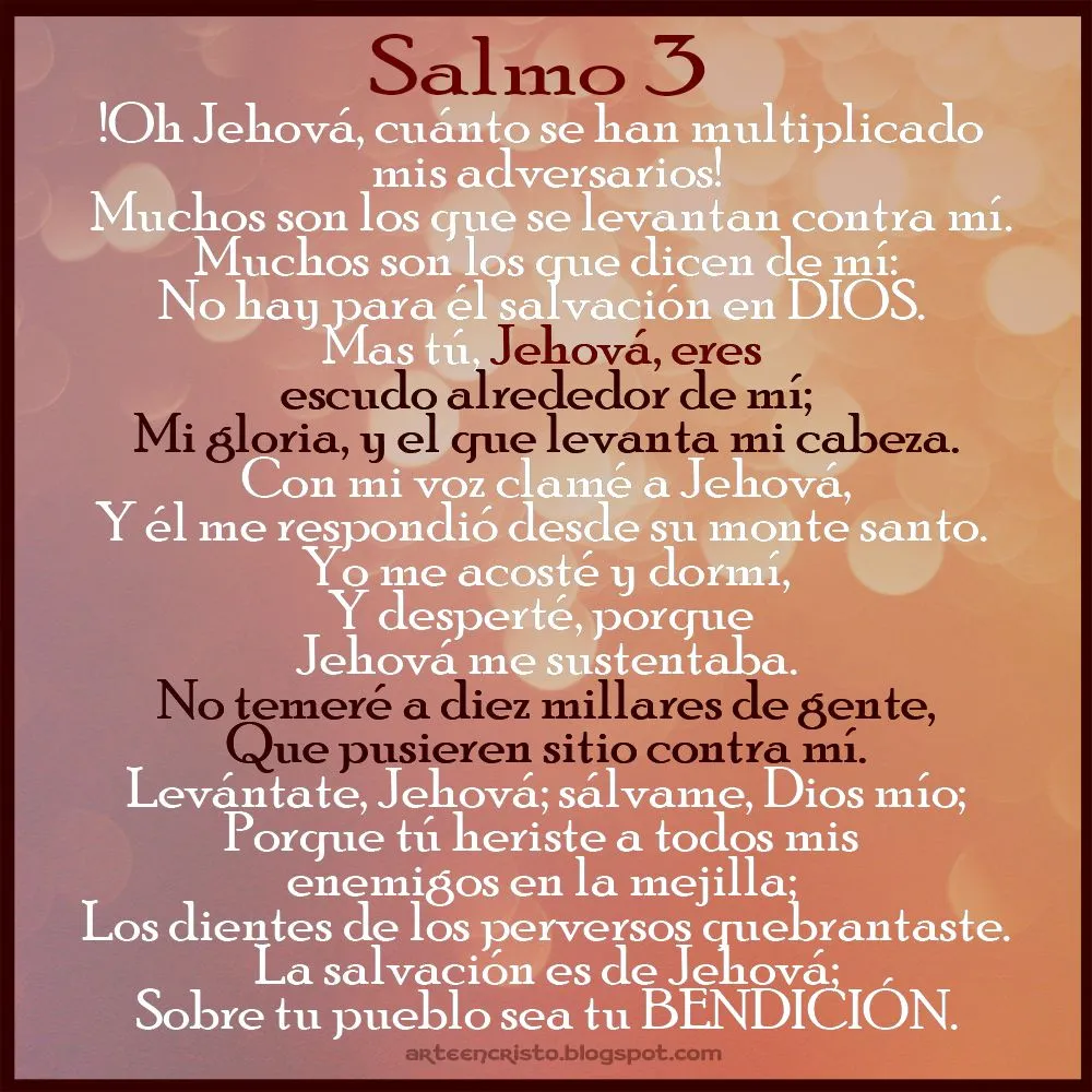Postales Cristianas Arte en Cristo...: Salmo 3 - Postales Cristianas Arte en Cristo...: Salmo 3 -